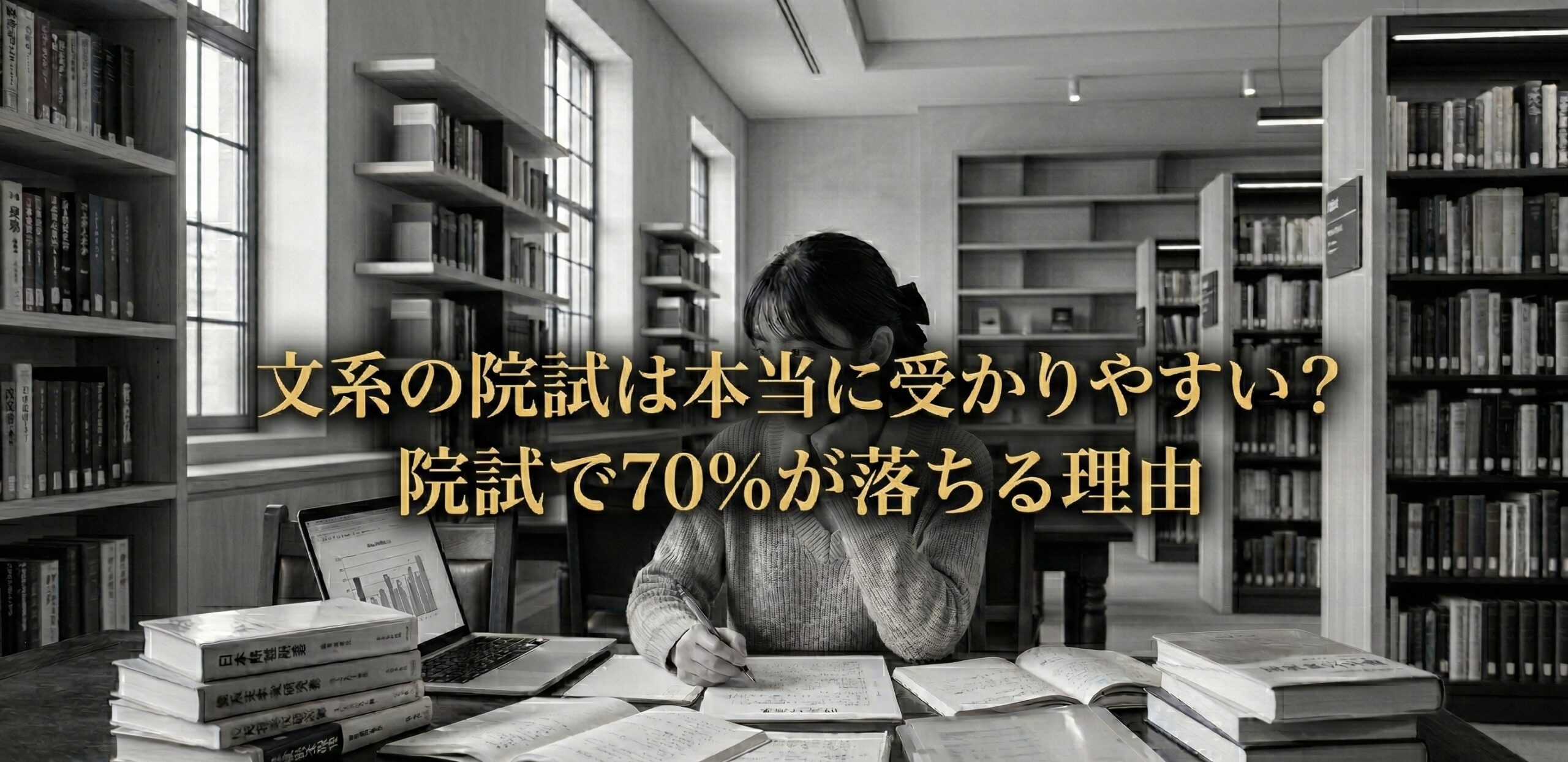 文系の院試は本当に受かりやすい？院試で70%が落ちる理由